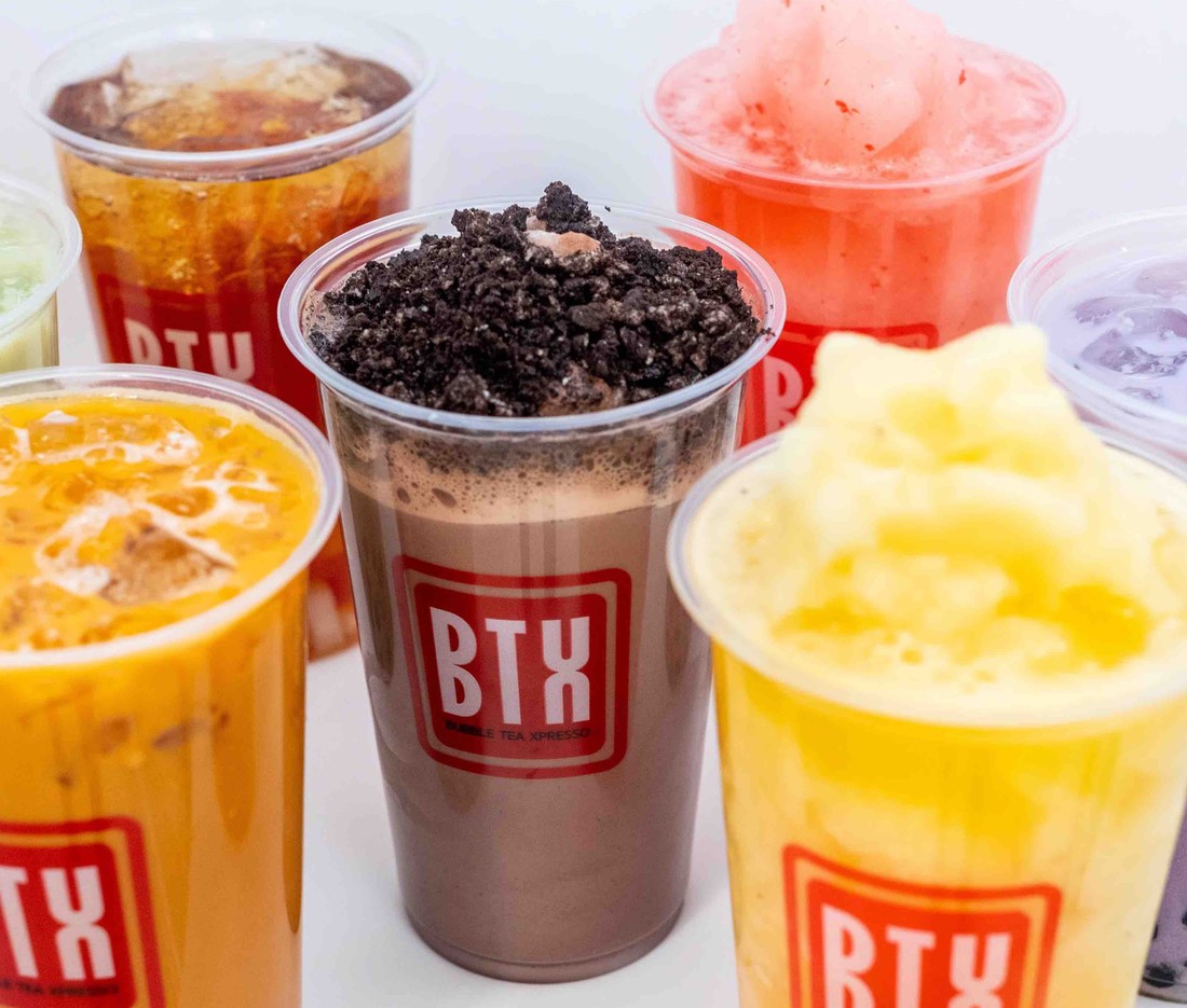 Colorful BTX Cafe drinks ready to enjoy